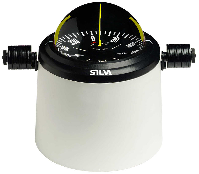 Silva Kompass 125T-S Pacific Schwarz mit Säule für Stahlboote