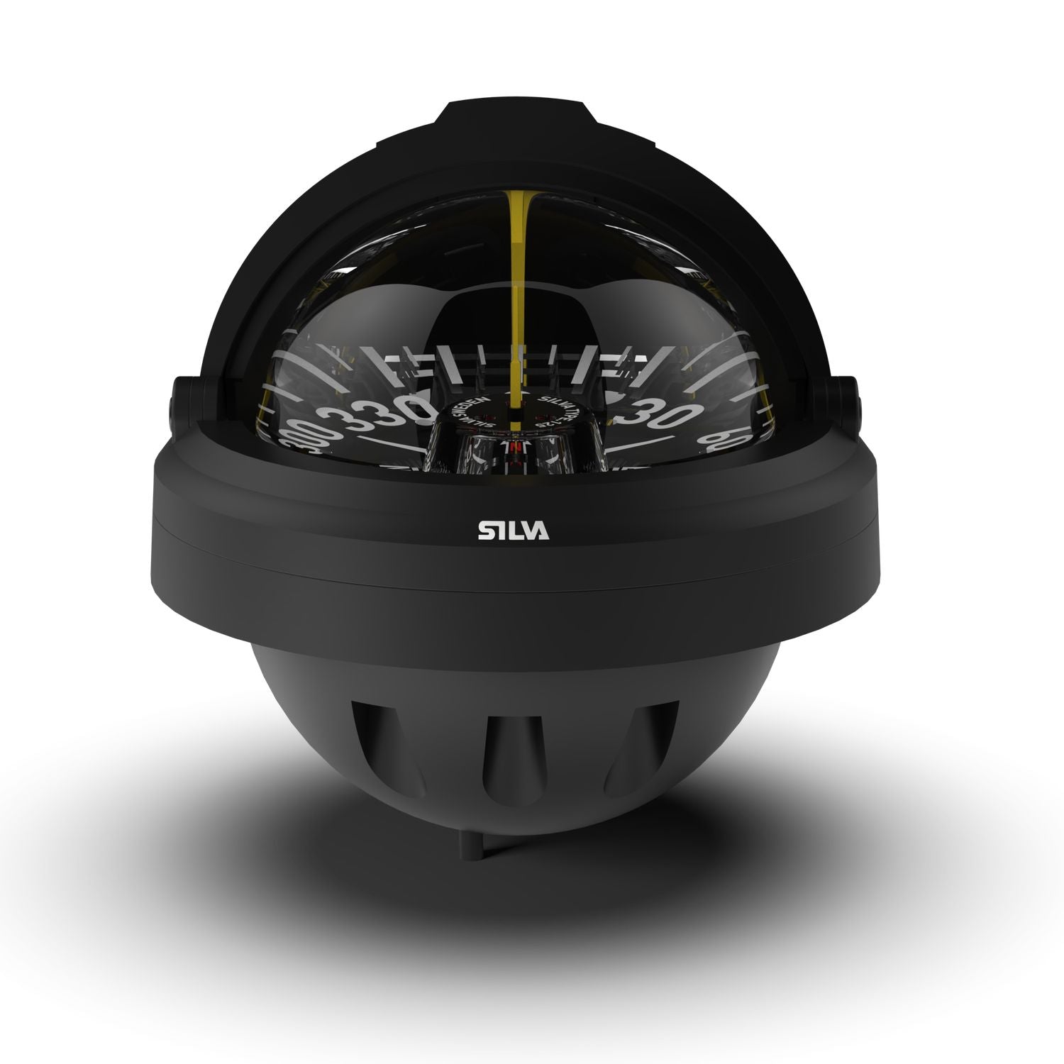 Silva 125FTC Pacific Kompass – horizontaler Einbaukompass mit Kompensator und Beleuchtung