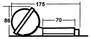 Silva Handpeil-Kompass 70UNE Weiß mit Beleuchtung und Halterung