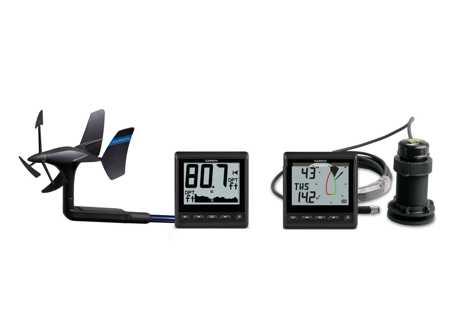 Garmin GNX Wind Sail Pack 52 – kabelloses Wind- & Tiefenpaket für Segler