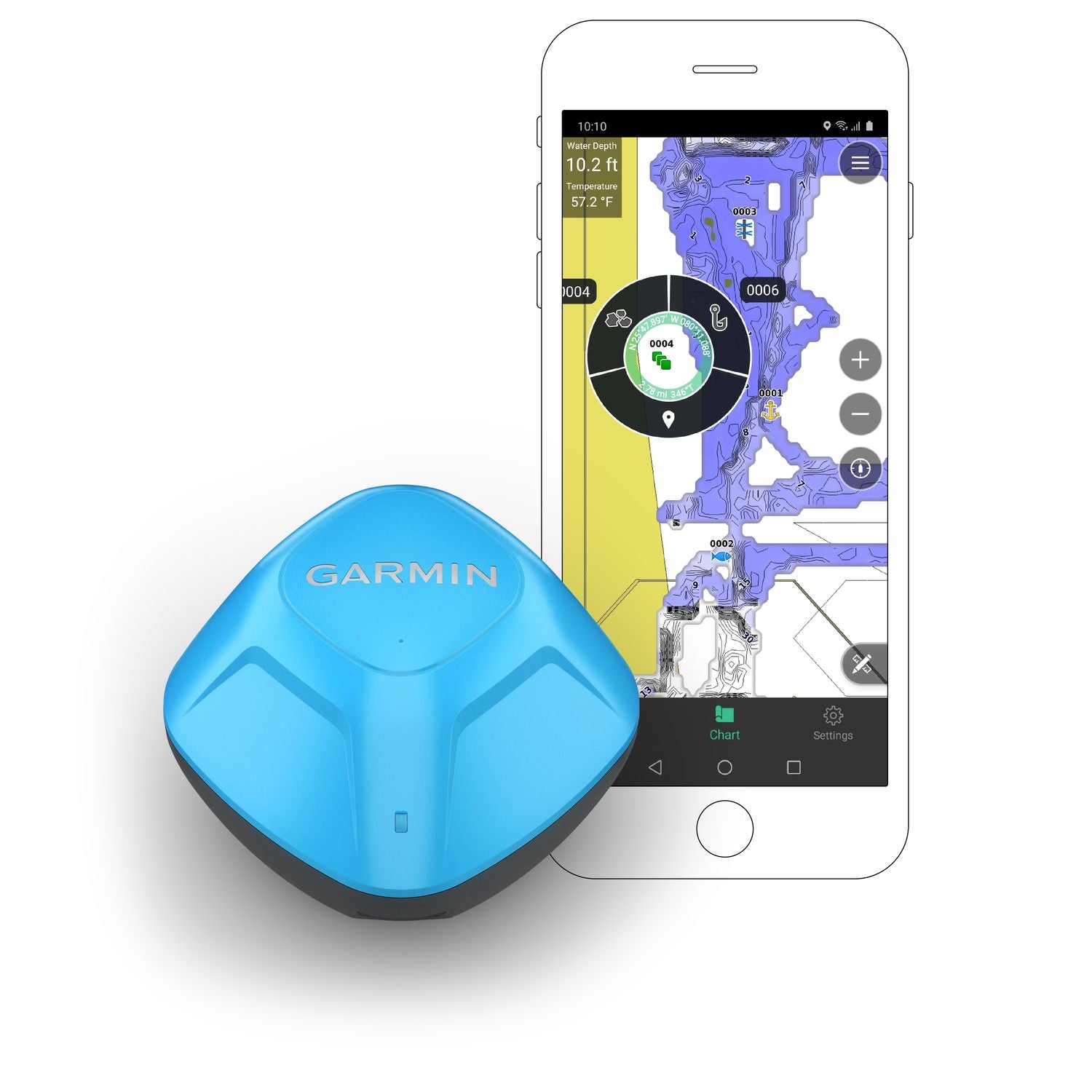 Garmin Striker Cast – auswerfbarer Fishfinder-Echolotgeber für das Smartphone