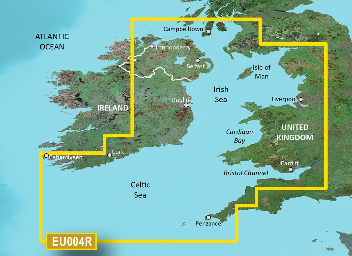 Garmin BlueChart EU004R Irish Sea – Elektronische Seekarte für die Irische See
