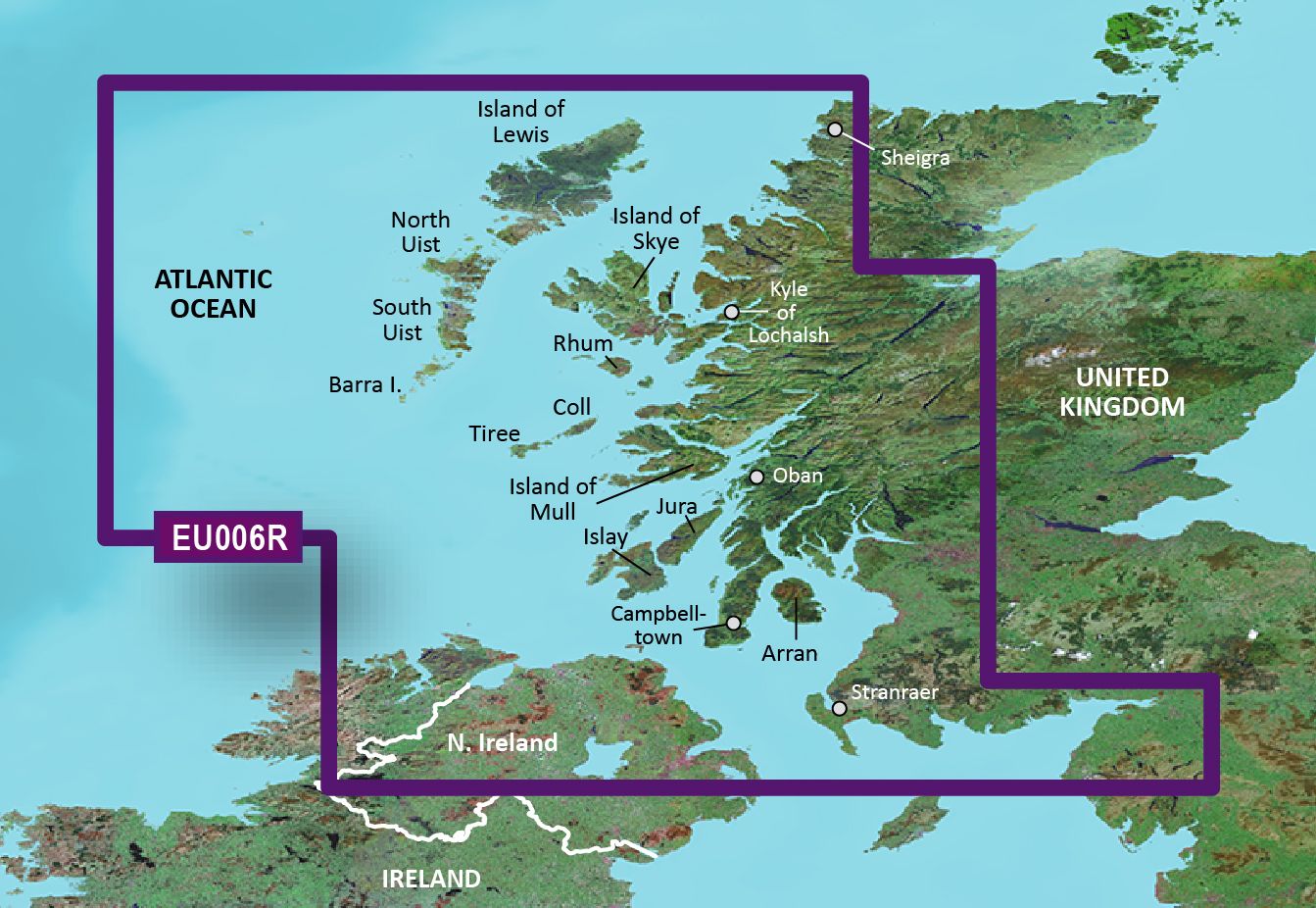 Garmin BlueChart EU006R – Elektronische Seekarte Schottland Westküste