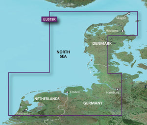 Garmin BlueChart EU019R Alborg – Amsterdam – elektronische Seekarte