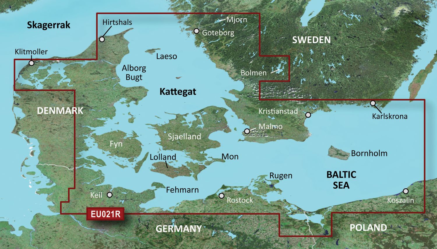 Garmin BlueChart EU021R Denmark East – Sweden Southeast – elektronische Seekarte