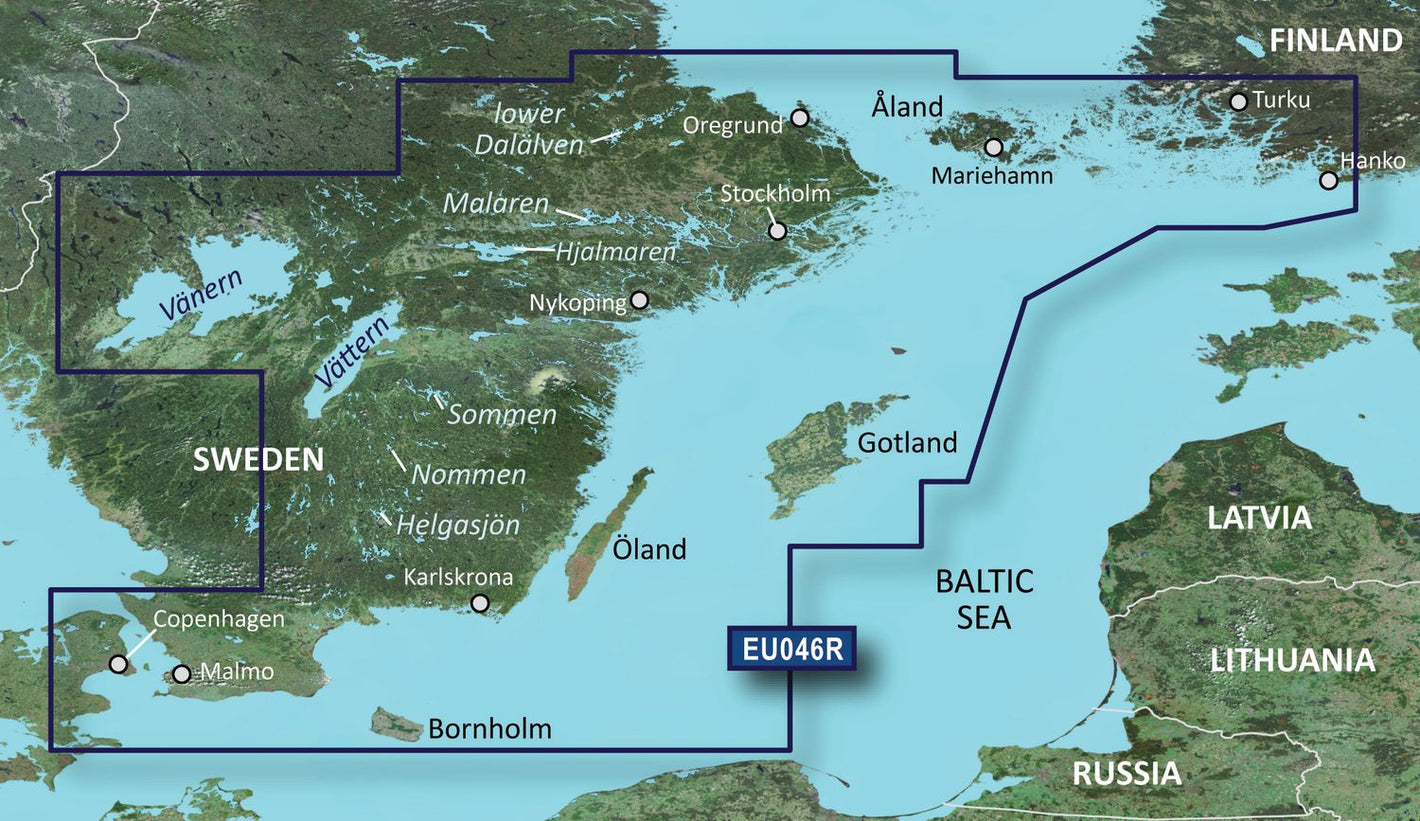 Garmin BlueChart EU046R – Elektronische Seekarte Südostschweden