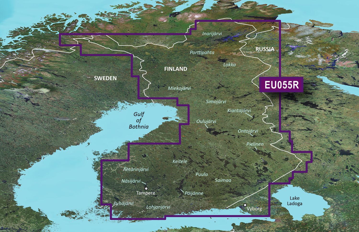 Garmin BlueChart EU055R Finnish Lakes – Elektronische Seekarte Finnische Seen