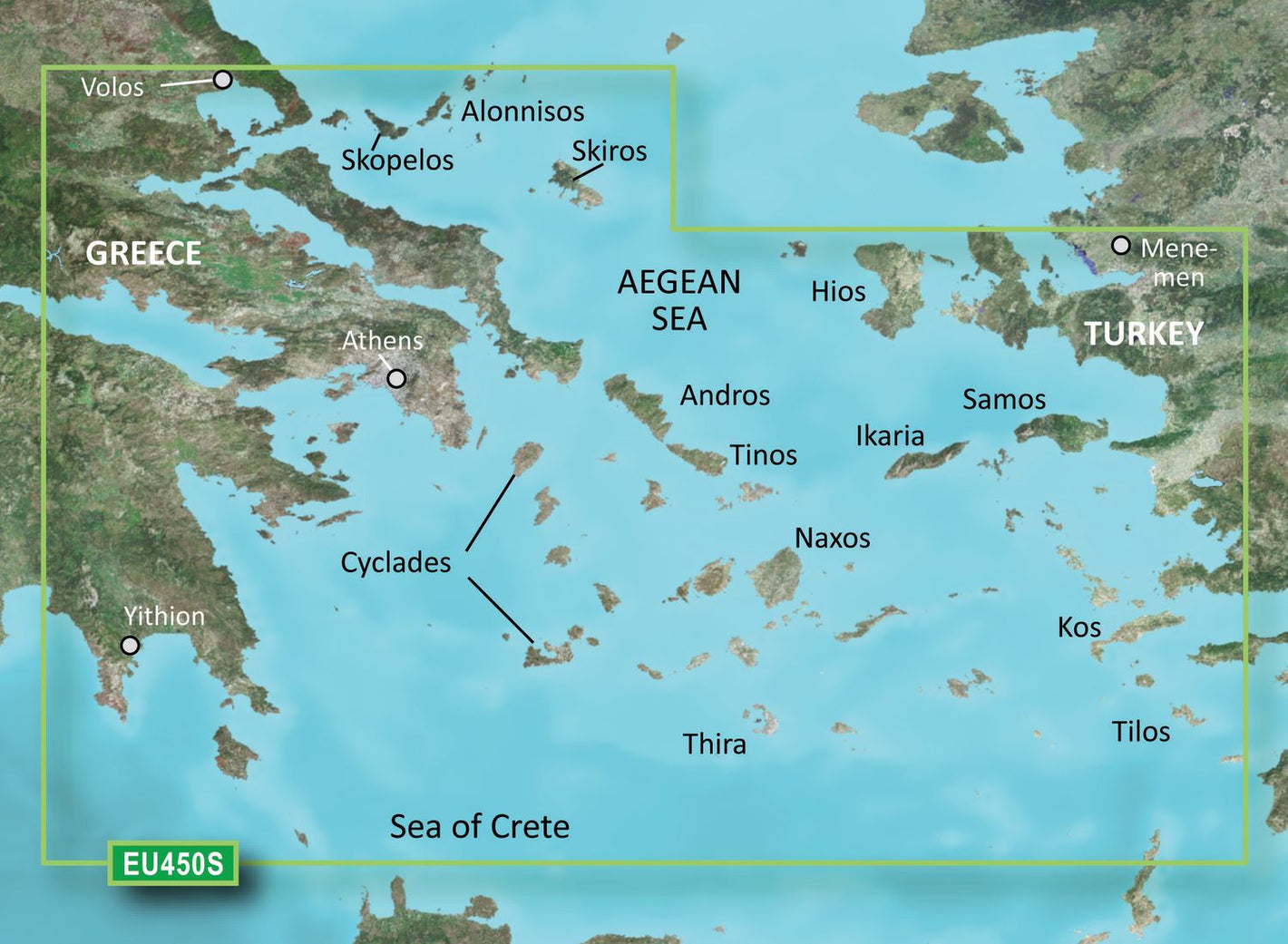 Garmin BlueChart g3 Vision VEU450S – Elektronische Seekarte Athen & Kykladen