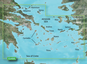 Garmin BlueChart g3 Vision VEU450S – Elektronische Seekarte Athen & Kykladen