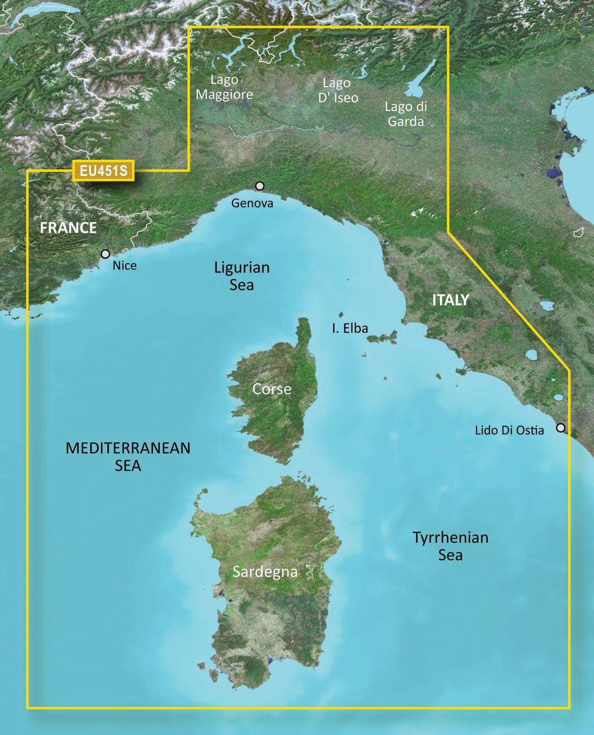 Garmin g3 Vision VEU451S – Elektronische Seekarte Ligurische See