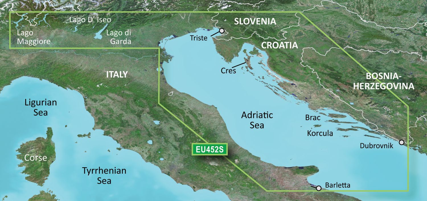 Garmin BlueChart g3 Vision VEU452S – Elektronische Seekarte Adria Nordküste