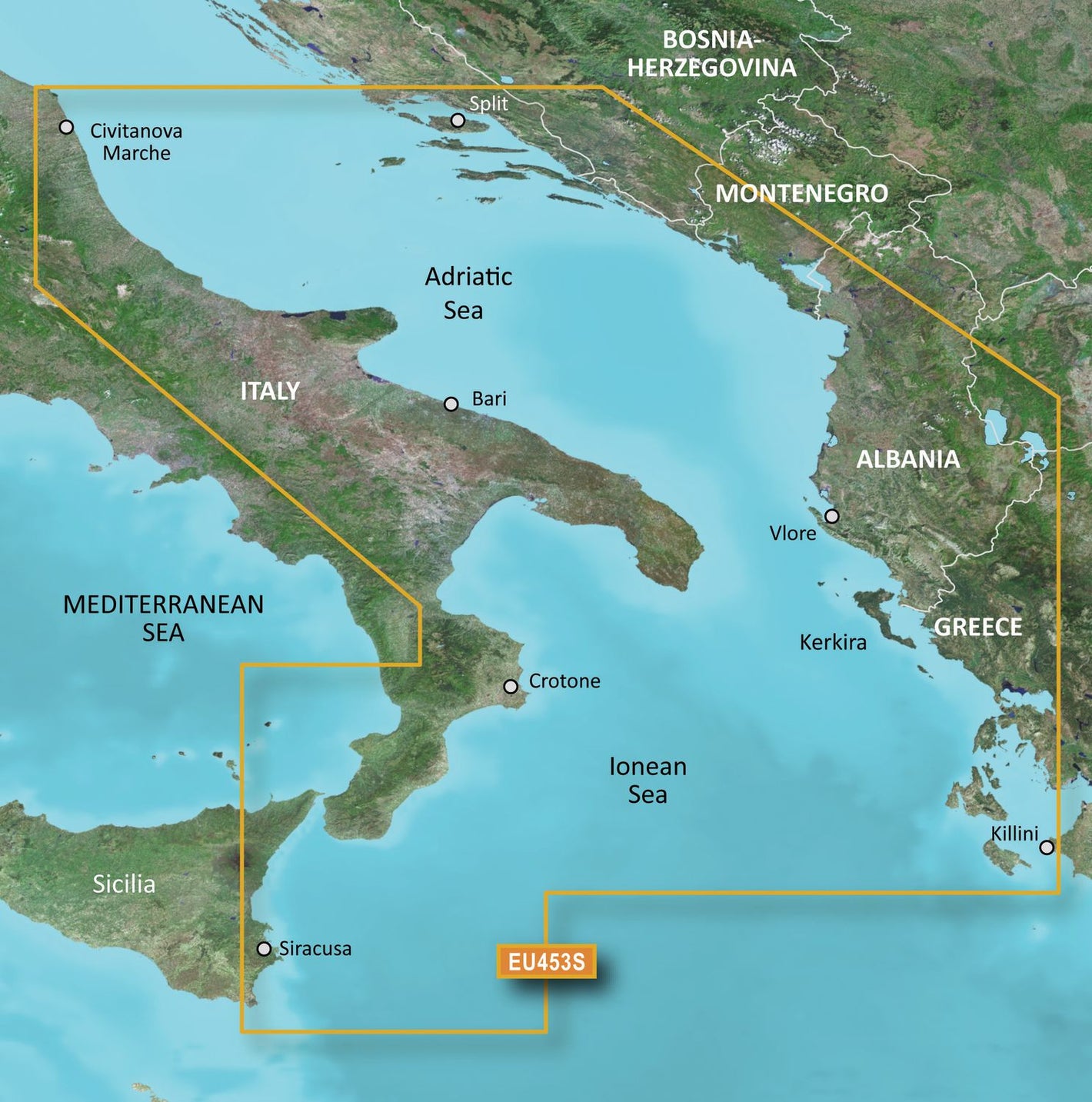 Garmin BlueChart g3 Vision VEU453S – Elektronische Seekarte Adria Südküste