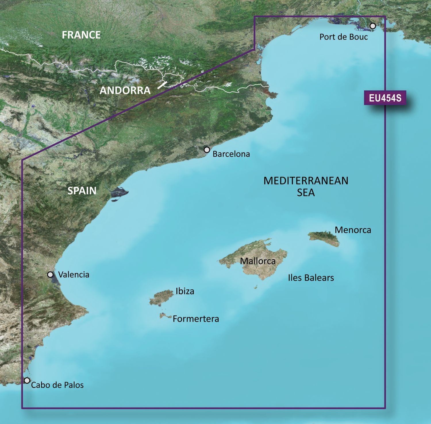 Garmin BlueChart g3 Vision VEU454S – Elektronische Seekarte Barcelona & Valencia