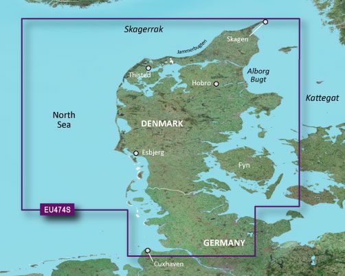 Garmin BlueChart g3 Vision VEU474S – Elektronische Seekarte Dänemark Nord & Eider