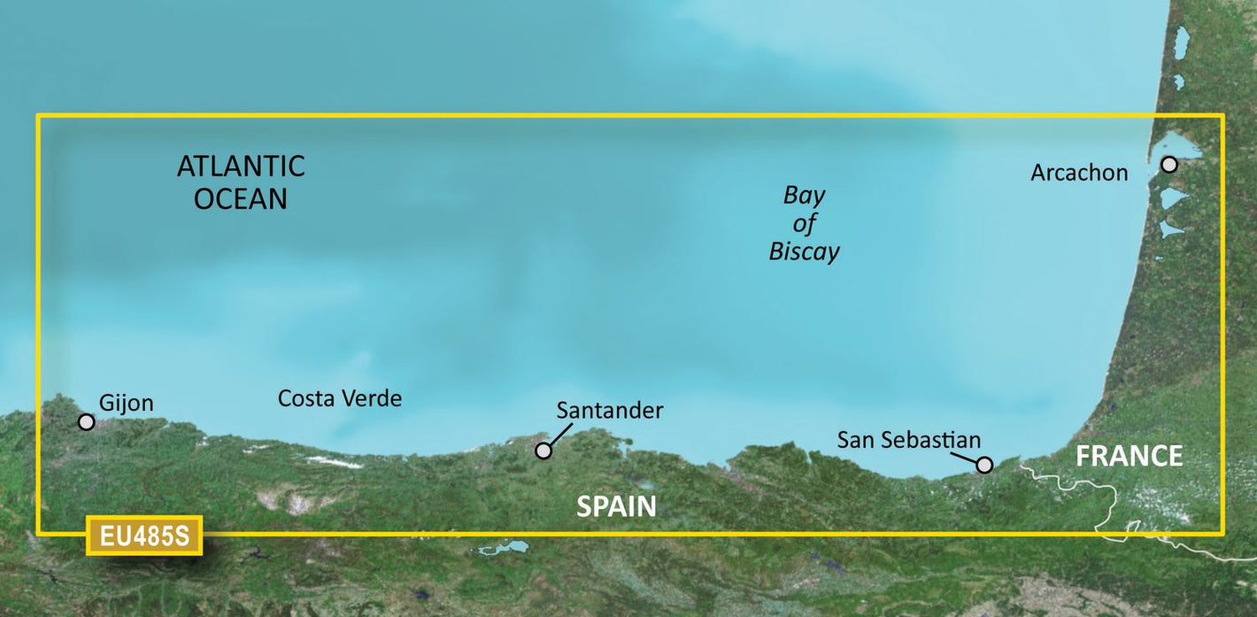 Garmin BlueChart g3 Vision VEU485S – Elektronische Seekarte Fuenterrabia bis Gijón