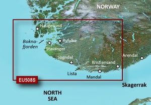 Garmin BlueChart g3 Vision VEU508S – Elektronische Seekarte Kristiansand–Haugesund–Ryfylke