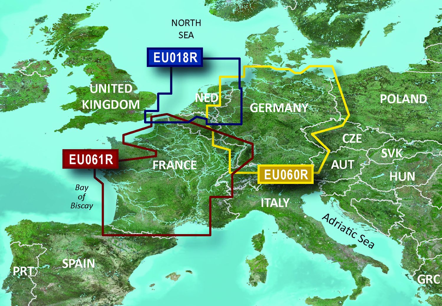 Garmin BlueChart EU060R Binnengewässer Deutschland – elektronische Navigationskarte