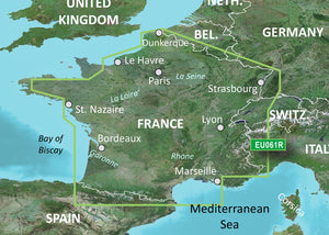 Garmin BlueChart EU061R France Inland Waters – Elektronische Binnenwasserkarte Frankreich