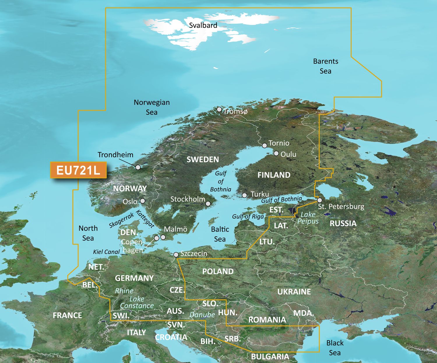 Garmin BlueChart g3 Vision VEU721L – Elektronische Seekarte Nordeuropa