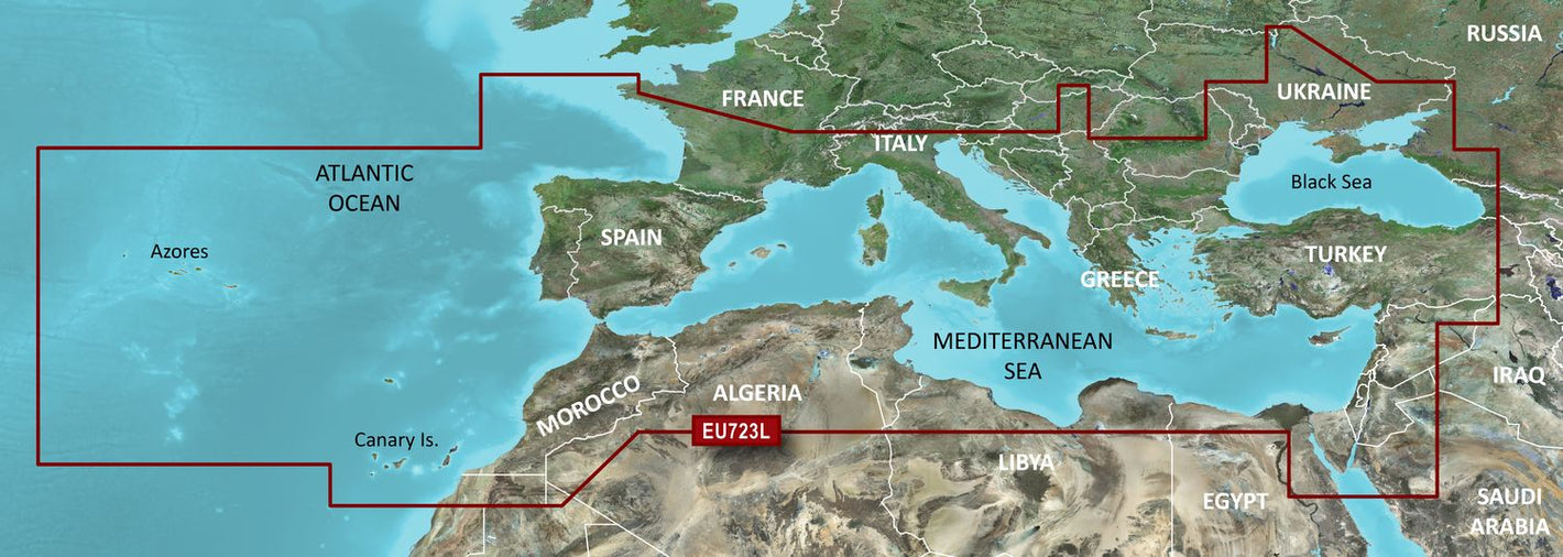 Garmin BlueChart g3 Vision VEU723L – Elektronische Seekarte Südeuropa
