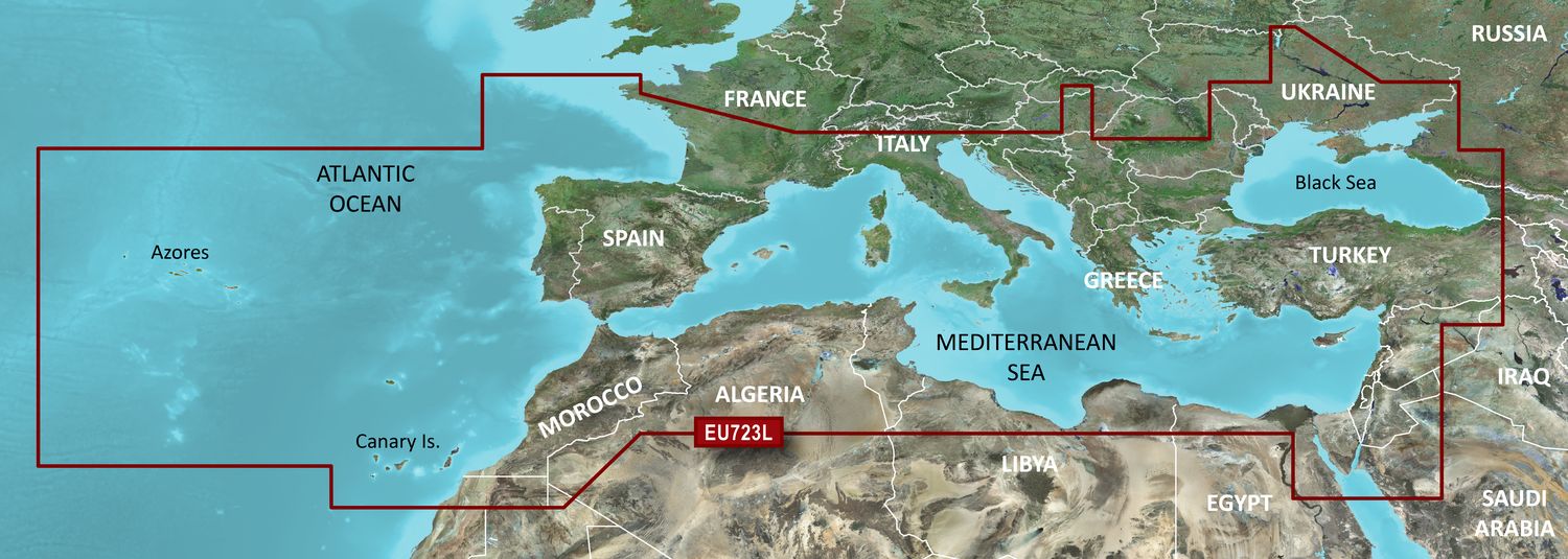 Garmin BlueChart g3 Vision VEU723L – Elektronische Seekarte Südeuropa