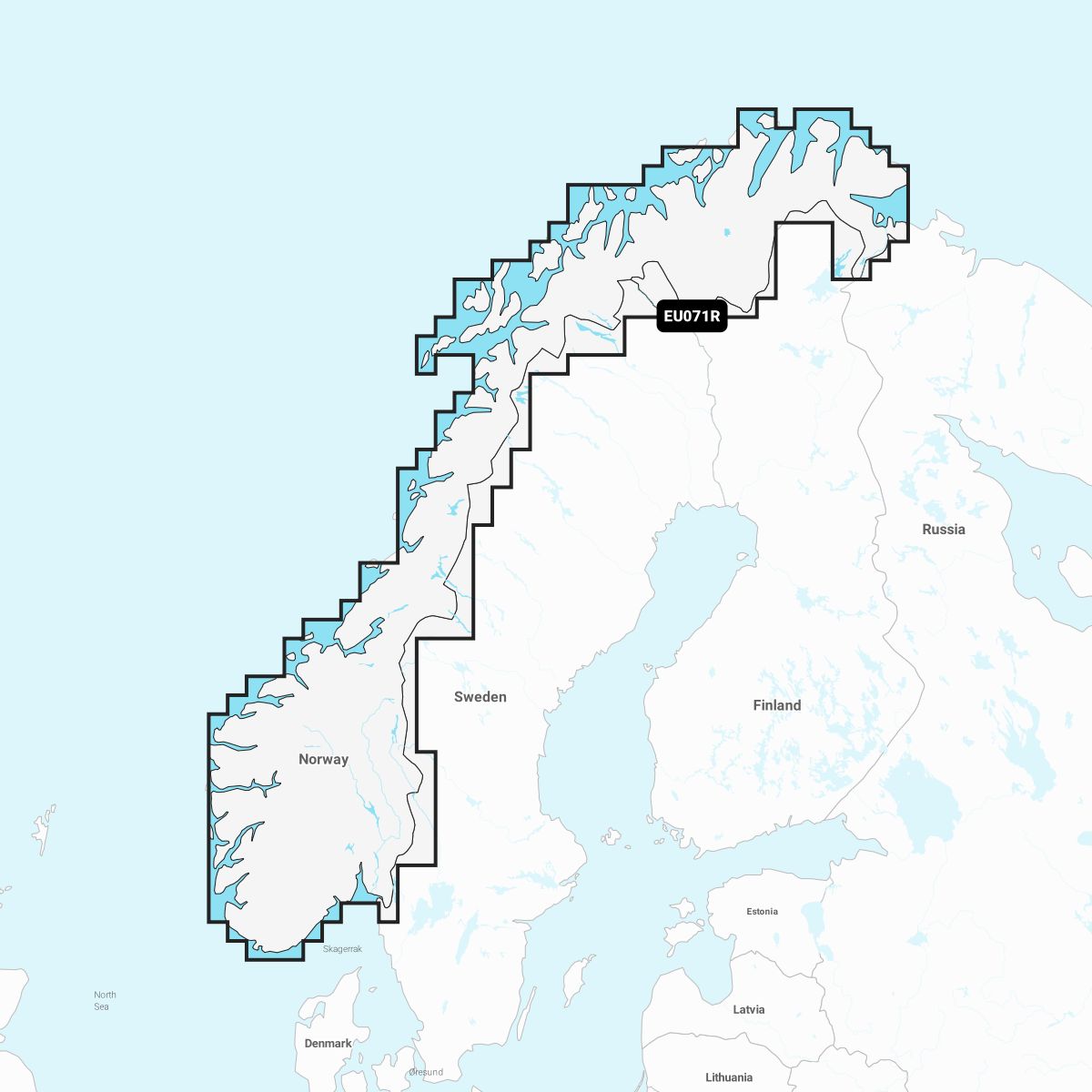 Garmin Navionics+ EU071R – Elektronische Seekarte Norwegen Inlandsgewässer