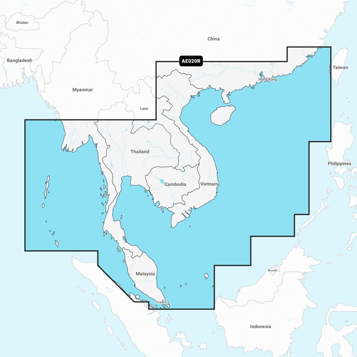 Navionics+ AE020R – Elektronische Seekarte Südchinesisches Meer & Andamanensee