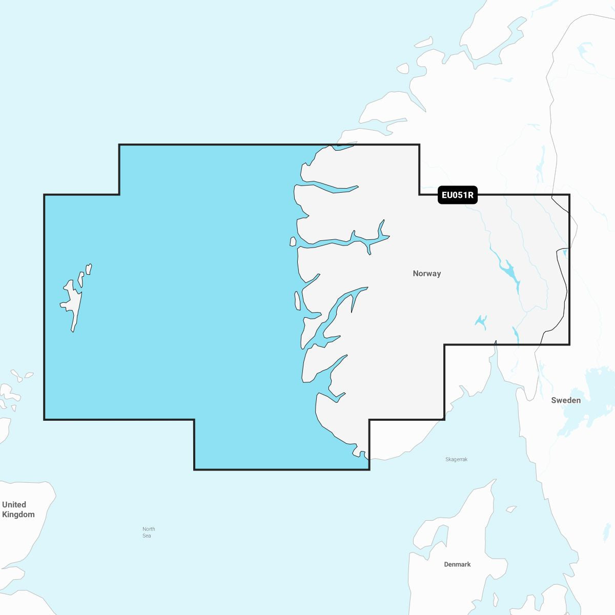 Navionics+ EU051R Norwegen Lista bis Sognefjord