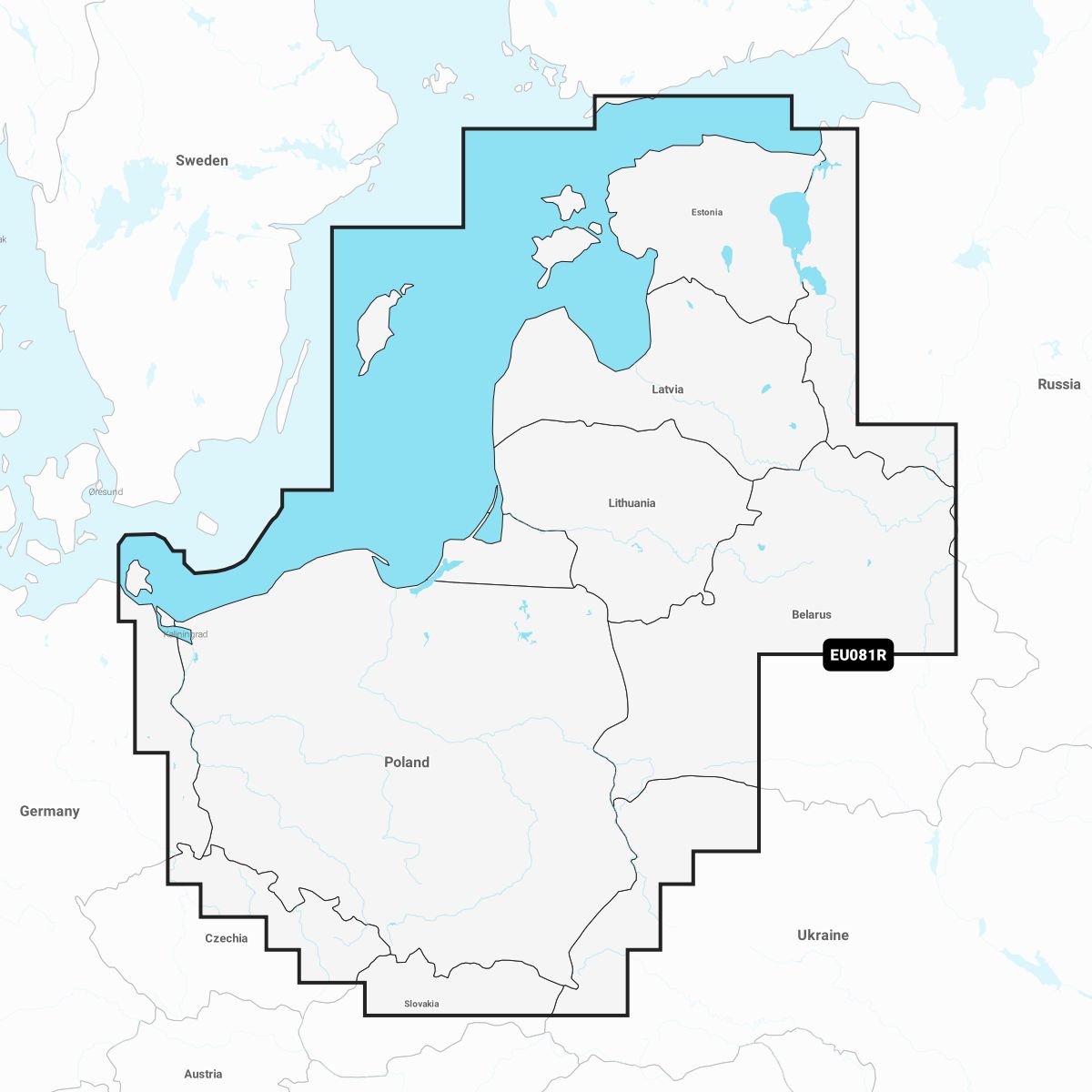 Navionics+ EU081R – Elektronische Seekarte Ostsee