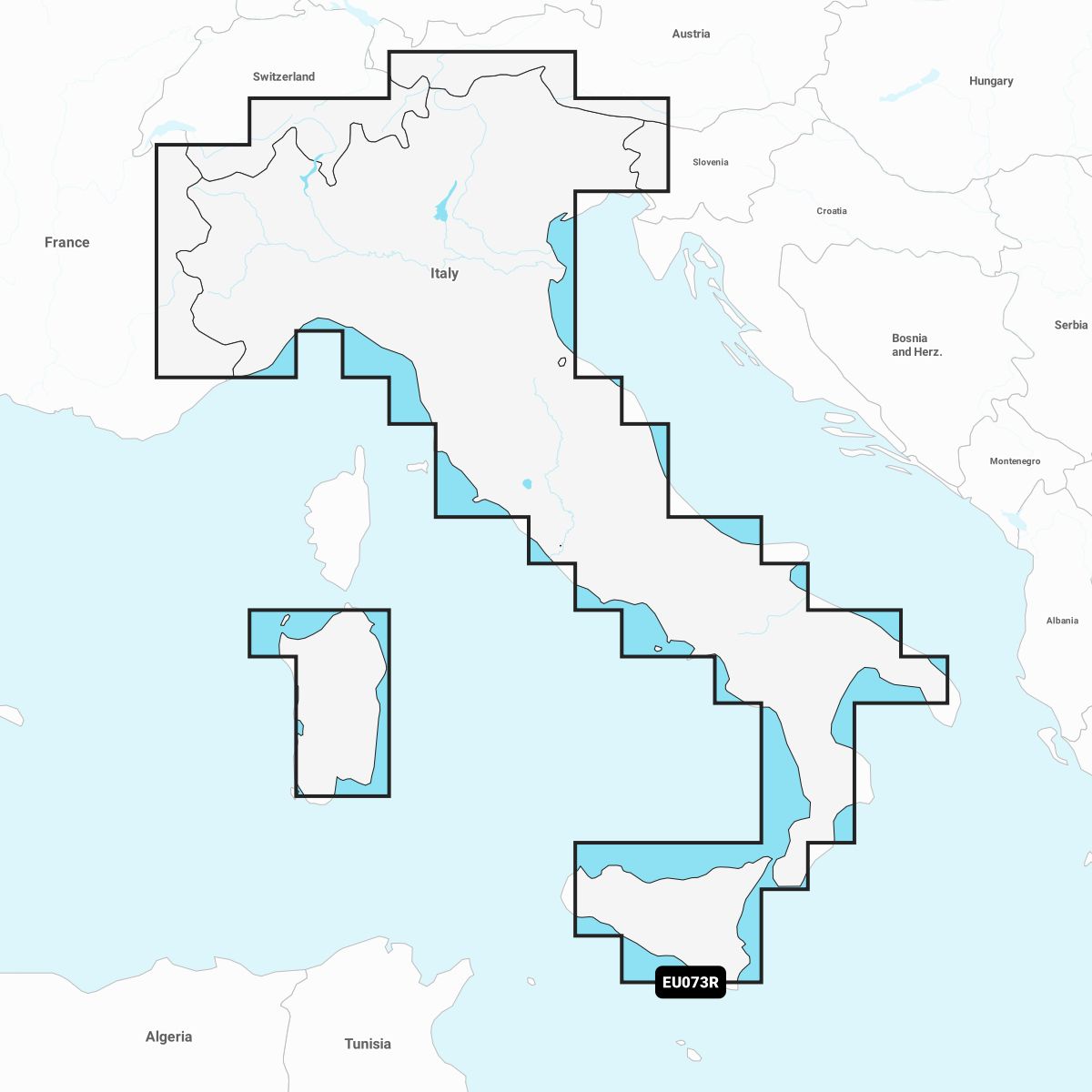 Navionics+ EU073R – Elektronische Seekarte Italien Inlandsgewässer