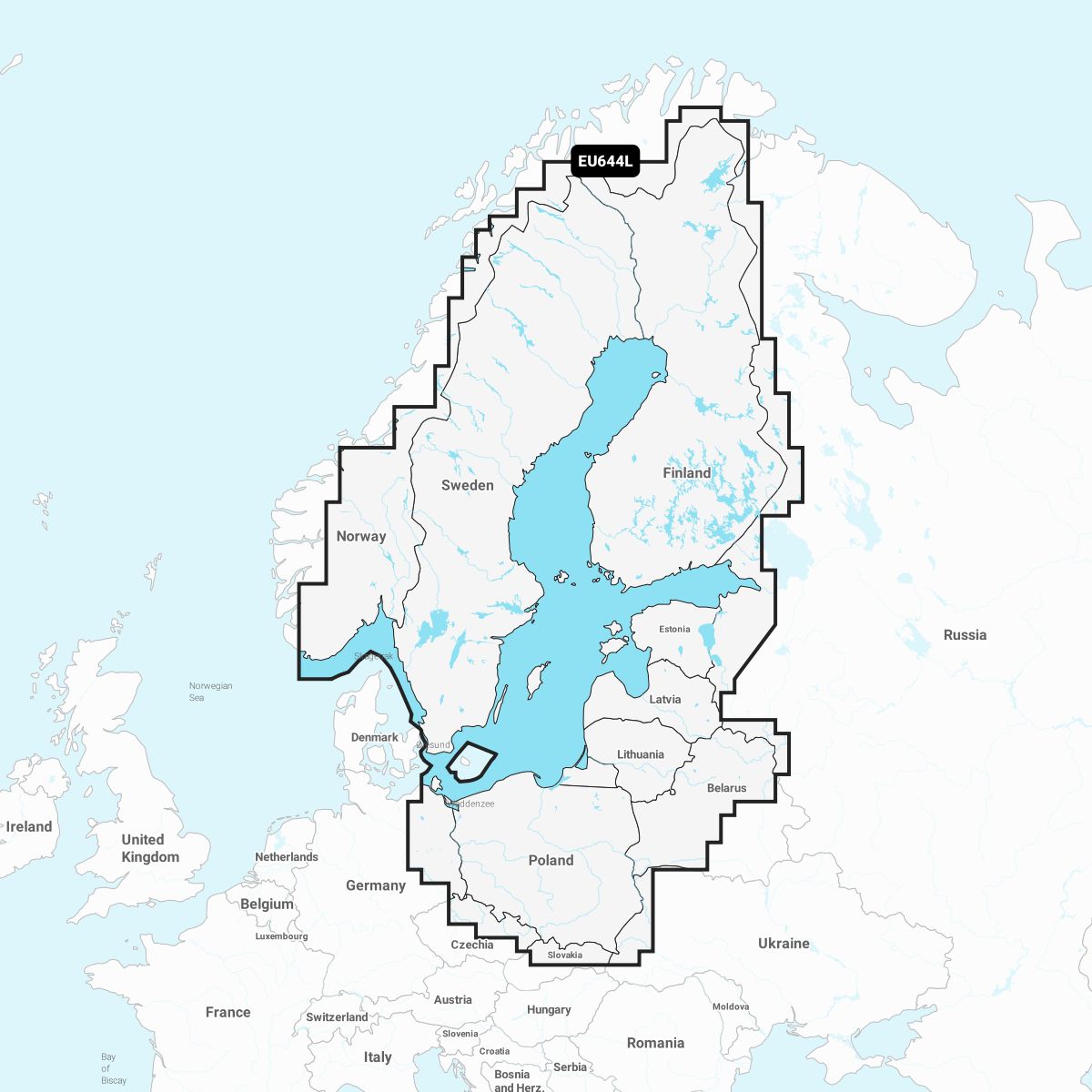 Navionics+ EU644L – Elektronische Seekarte Ostsee