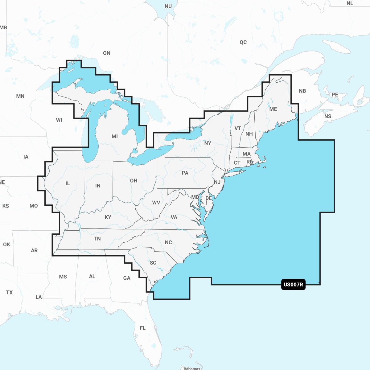 Navionics+ US005R – Elektronische Seekarte USA Nord