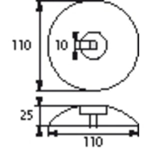 PLASTIMO RUDERANODE MAGNESIUM 110MM DURCHM (X2)