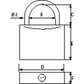 PLASTIMO VORHAENGESCHLOSS 30 MM MIT HEBELVER