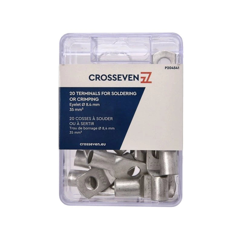 Crosseven Kupfer-Rohrkabelschuhe ø8