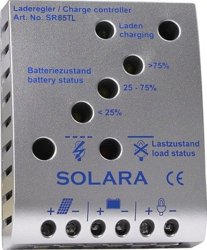 Solara Laderegler 12/24 V – Solar-Laderegler mit optimierter Ladekennlinie