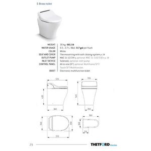 Tecma E-BreeX Toilette 12V Standard Weiß