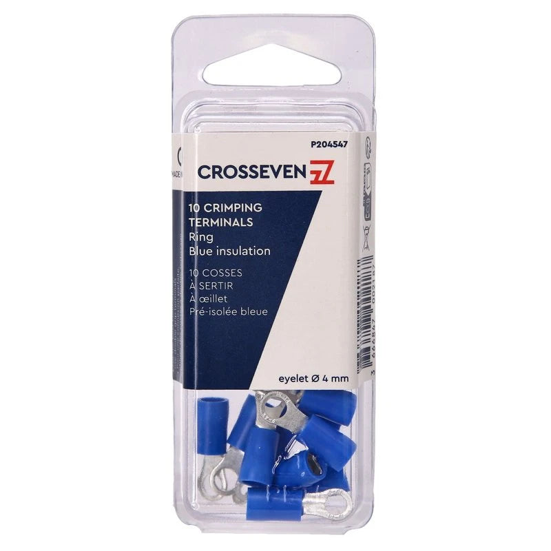 Crosseven Isolierte Ringkabelschuhe Blau ø4 mm