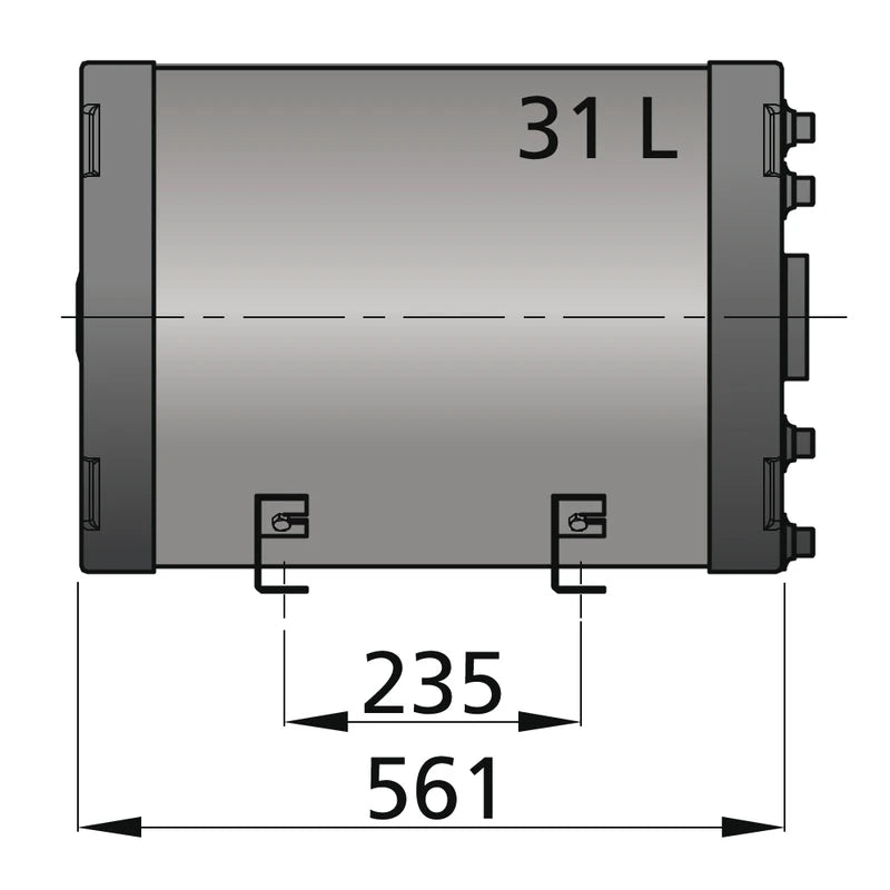 Vetus Warmwasserboiler 31 Ltr. doppelwandig