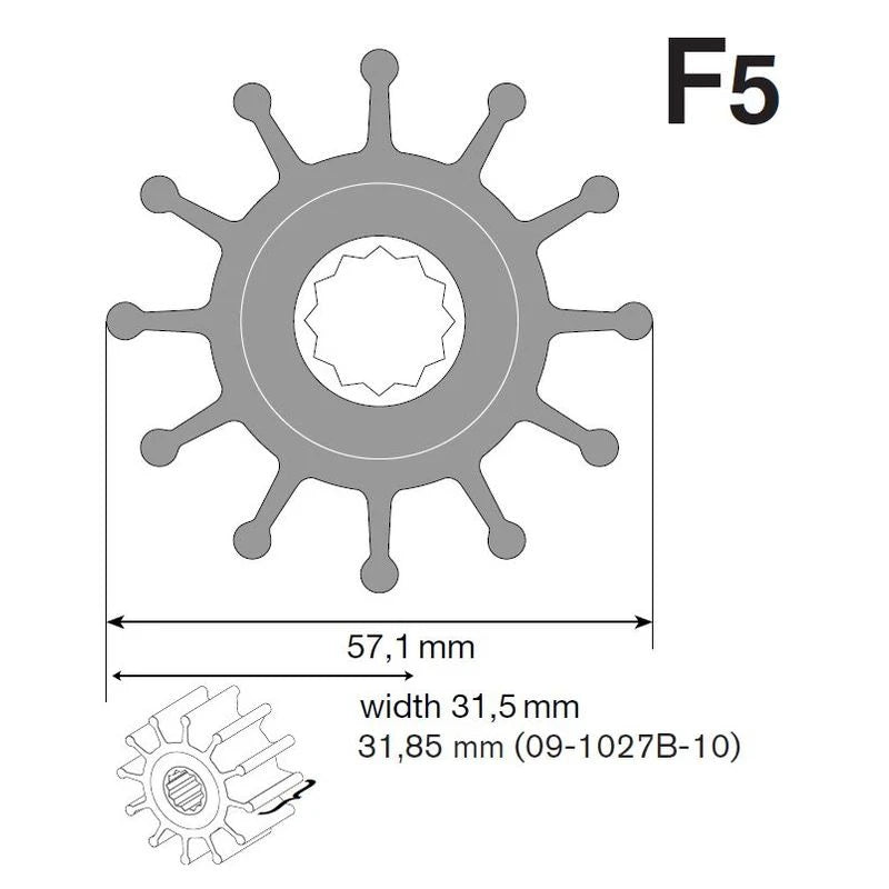 Johnson Impeller für F5 Pumpe