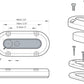 Scanstrut DS-Multi aluminum cable gland for multiple cables, max. diameter 15mm