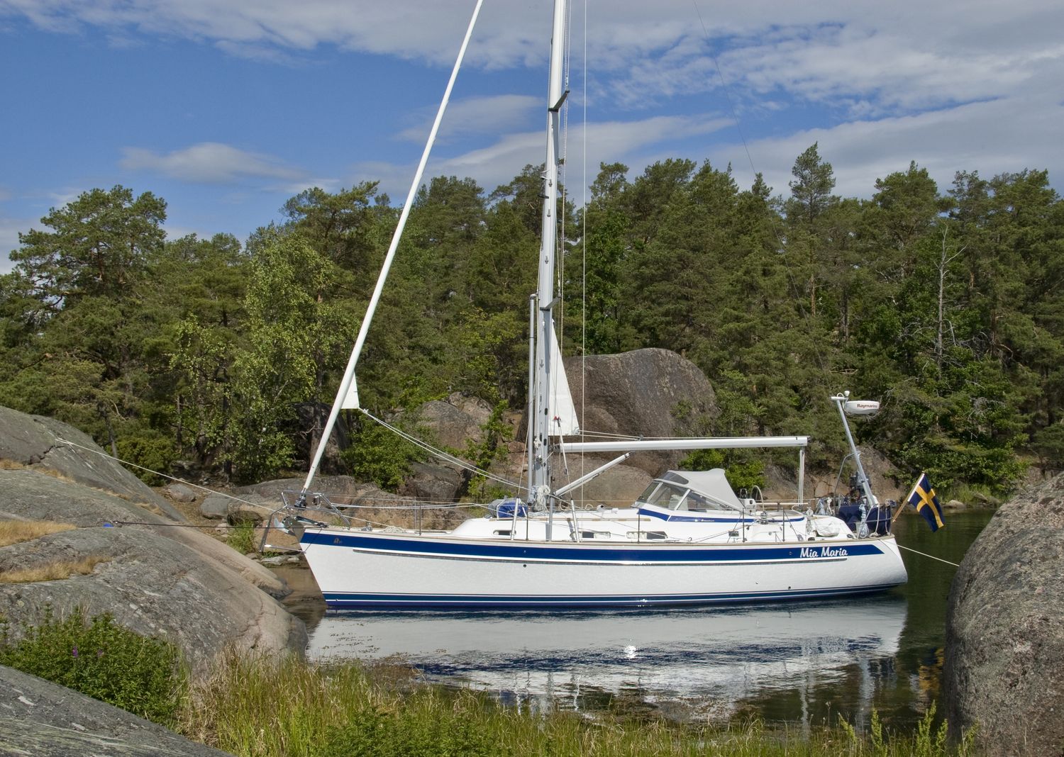  Achterstagmontage nach hinten montiert