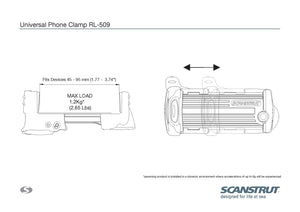 Scanstrut ROKK MINI Top-Halterung TH-509 für Smartphones. UKW-Handseefunkgeräten. Hand-GPS Geräten