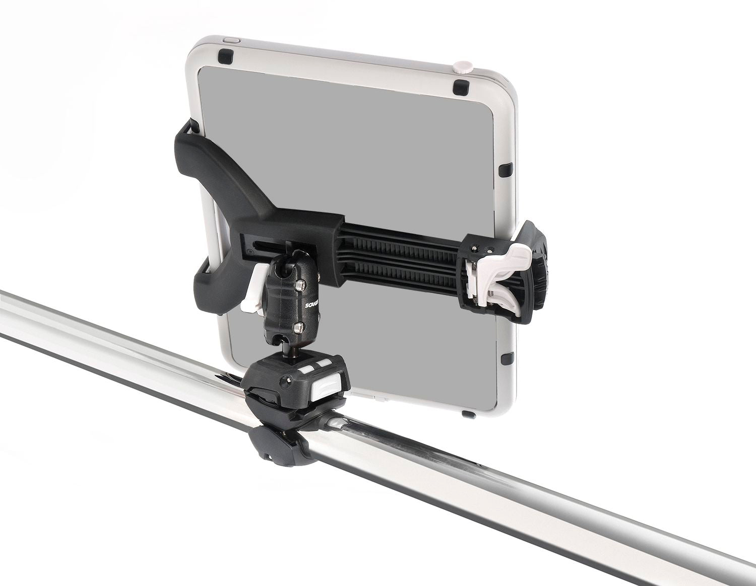 Scanstrut ROKK Mini Tablethalterung – flexibles Halterungssystem mit Rohrklemmfuß