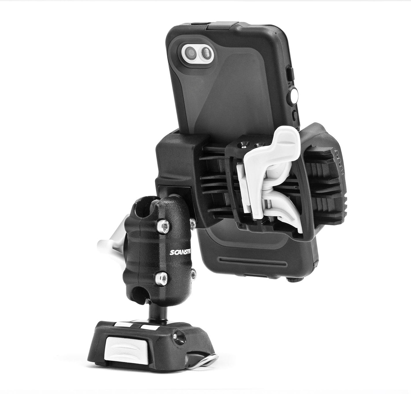 Scanstrut ROKK MINI Smartphonehalterung RLS-509-401 mit Fuss und Basis zum Anschrauben (RLS-401+RLS-AM+RL-509)