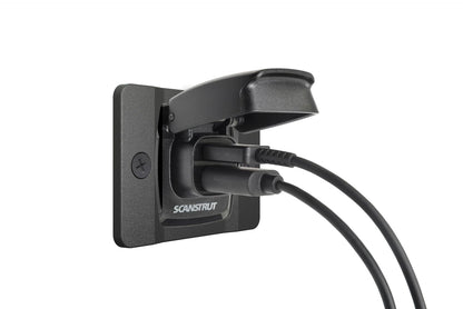 Scanstrut ROKK Flip-Pro USB-Steckdose SC-USB-F2 mit Montageplatte Eingang 12/24V Ausgang 1x USB-A 1x USB-C 5V je 3A wasserdicht nach IPX4