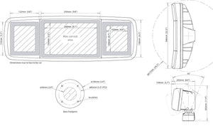 Scanstrut Halterung Decksmontage SPD-4XI-W für 2 Standard Instrumente und einen Plotter bis 7
