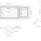 Scanstrut Halterung Decksmontage SPD-4XI-W für 2 Standard Instrumente und einen Plotter bis 7