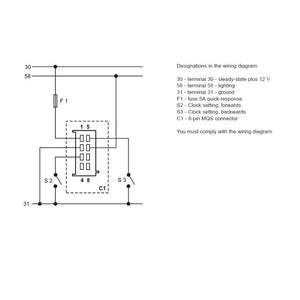 Veratron VDO VL AFTERMARKET CLOCK - - SINGLE SCAL