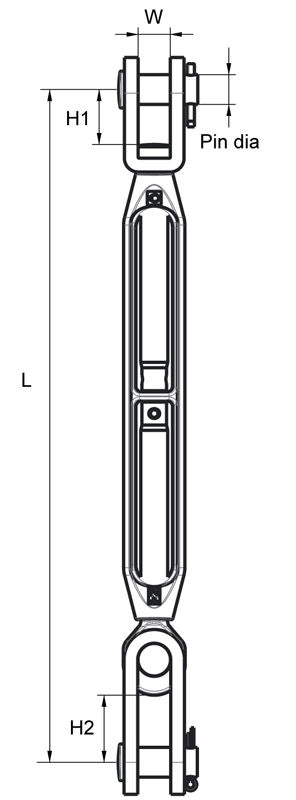 Seldén Gabel-Toggle Wantenspanner